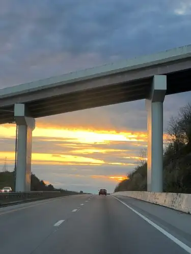 Chasing horizons under a sky of fire.